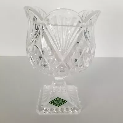 Shannon Crystal Designs Of Ireland Hand Crafted Pedestal Tulip Vase Candy Dish • $32.99