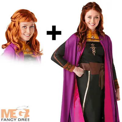 £57.99 • Buy Princess Anna + Wig Ladies Fancy Dress Disney Frozen Fairy Tale Adults Costume