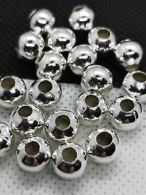 Round Spacer Beads 8mm Metal Beads 2.5mm • £2.75