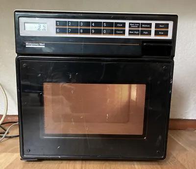 Montgomery Ward Microwave Oven KSA-8007A Vintage Carrying Handle Portable Works! • $199