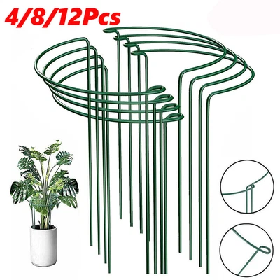 £8.94 • Buy 12X Round Metal Plant Supports Stake For Peonies Hydrangea Strong Stakes Garden