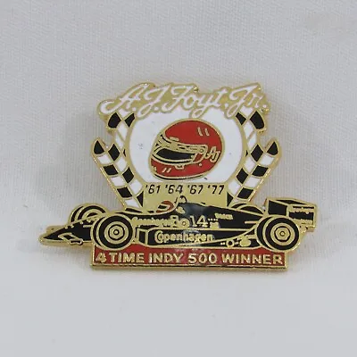 AJ Foyt Collector Pin 4x Indy 500 1961 1964 1967 1977 Winner 1 Pin Broke Off • $19.99