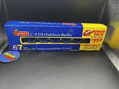 Vintage Blue Christmas Bulbs Lights C-9 Replacement GE Joybrite • $8.48