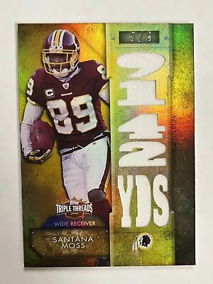 2012 Topps Triple Threads Relics Santana Moss SSP #’d /9 Jets Redskins #TTR-73 • $6.99