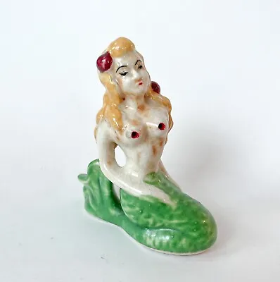 Sexy Mermaid Salt Or Pepper Shaker Figure Figurine Ceramic Porcelain Vtg Japan • $68