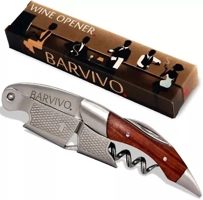 Barvivo Professional Waiters Corkscrew Wine Opener - Stainless Steel - New & Box • £12.99