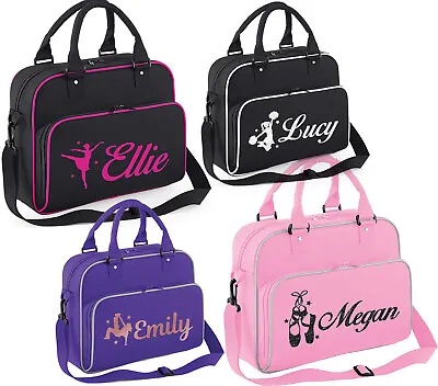 Personalised Dance Bag Kids Girls Gymnastics Childrens Glitter Ballet Case • £14.95