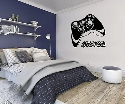 £11.99 • Buy Personalised XBOX Gamer Controller Gaming Boy Kids Wall Sticker Vinyl Decal