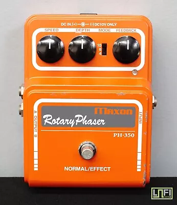 Maxon Rotary Phaser PH-350 80's Orange Electric Guitar Effects Pedal W/ PSU • $578.60