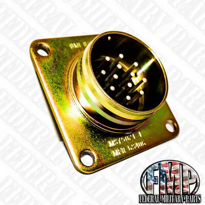 MS75021-1 Trailer Socket Military 12 Pin Brass Electrical Connector Plug M998 • $39