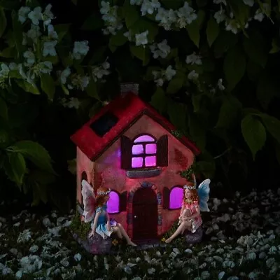 Pretty Fairies Only! Fairy Garden House Solar Powered Light Up LED Decor • £7