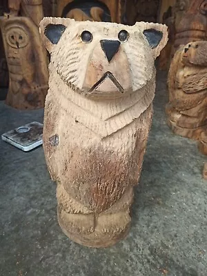 £100 • Buy Chainsaw Carving Bear Sussex Elm Wood Home Garden Rustic Sculpture Art Statue