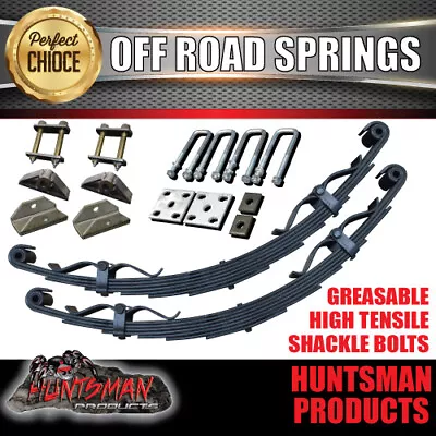 6 Leaf Off Road Trailer Spring Set 1350Kg With Rebound Straps. Camper Caravan • $260