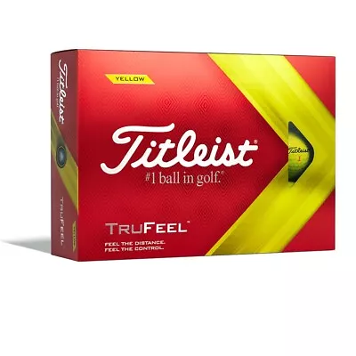 TITLEIST Golf Ball 2022 TRUFEEL Golf Ball Yellow Free Shipping FedEx Or DHL • $54.99