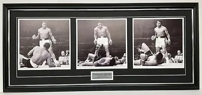 $249 • Buy Muhammad Ali Vs Sonny Liston Signed Framed Boxing Memorabilia First Minute KO