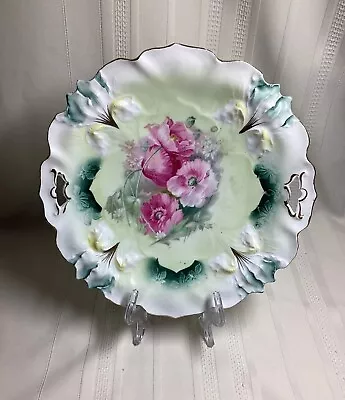 RS Prussia Antique Porcelain Bowl Plate Victorian Germany Iris Mold Red Mark • $199