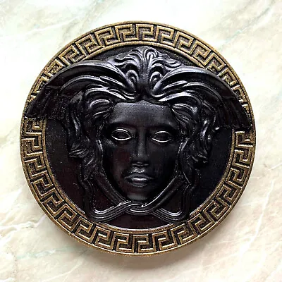 7 3/4  Medusa Gorgona Head 3d Carved Wood Greek Picture Wall Decoration Plaque • $45.20