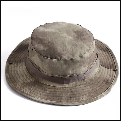 Military US Army Camouflage Bucket Hats Panama Summer Cap Hunting Hiking • $15.11