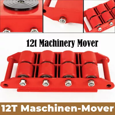 Heavy Duty Dolly Skate Machinery Mover Cargo Trolley Casters 12 Ton PU 360° • $81