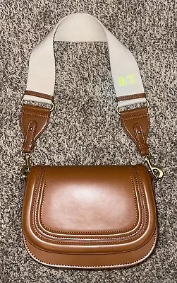 Zara  CONVERTABLE CROSSBODY /SHOULDER BAG VEGAN  Wide Shoulder Strap Monogram RT • $38.99