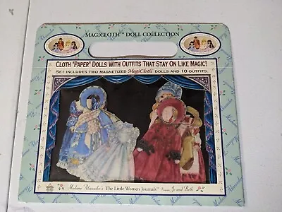 Little Women Journals Amy And Meg Magicloth Cloth Paper Dress Up Magnetic Dolls • $6.74