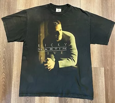 Vintage 1999 Ricky Martin Livin La Vida Loca Tour 2000 T-Shirt  Size XL • $28.90