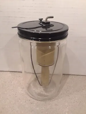 Vintage Windshield Wiper Washer Glass Bottle With Vacuum Pump • $45