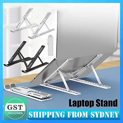 $5.98 • Buy Portable Adjustable Aluminum Laptop Stand Foldable Office Desktop Tripod Tray AU