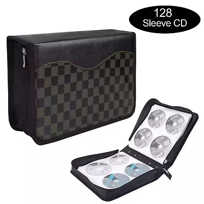 128 Disc CD DVD Storage Case Holder Organizer Wallet Bag Album Media Video Box • $11.99