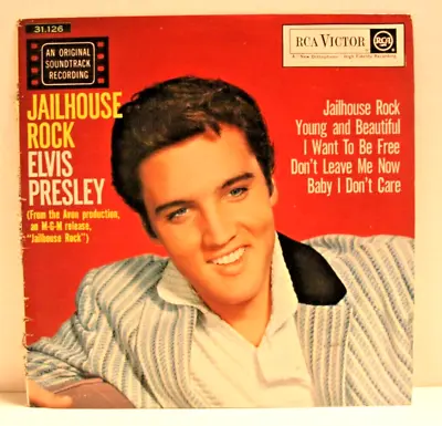 Vintage Elvis Presley Jailhouse Rock Soundtrack LP RCA Victor 31126 VG/NM • $54.99