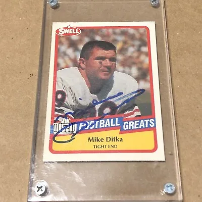 Mike Ditka HOF VINTAGE HAND SIGNED 1989 Swell Card • $40