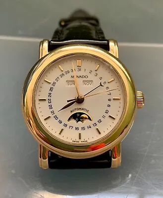 Movado 1881 18K Solid Gold Automatic Moonphase Watch With BOX & PAPER • $4200