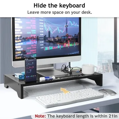 Monitor Stand Riser With Storage Organizer For Home Office Computer • $19.99