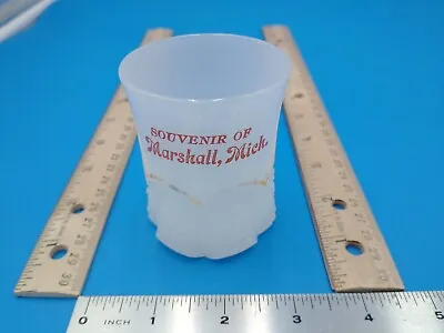 Vintage Decorative 'Souvenir Of Marshall Mich' 3  Tall Fair Glass.  #1019 • $20