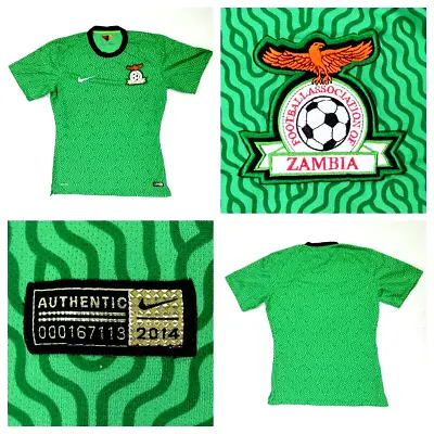 Official ZAMBIA National Football Team 2014 Soccer Nike Jersey Shirt -Mens Large • $49.99