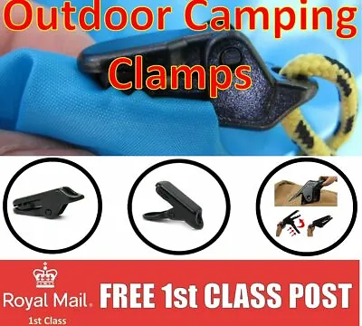 £2.99 • Buy Awning Clamp Tarp Clips Snap Hangers Tent Camping Survival  FREE 1st Class Post 