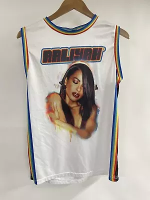 AALIYAH HAUGHTON #19 R&B HipHop Men Basketball Promotional Photo Jersey Size M • $17.79