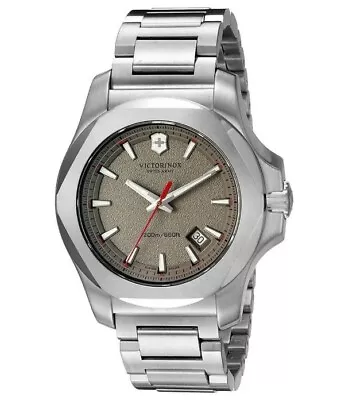 £325 • Buy Victorinox Swiss Army INOX 241723.1 Quartz Stainless Steel Grey Dial Wristwatch 