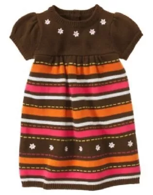 Gymboree Fall For Autumn Flower Sweater Dress Excellent Condition Size 3T • $8.90