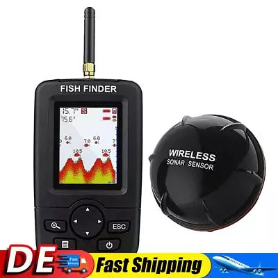 Handheld Wireless 45m/147ft Sonar Fishing Lure Echo Sounder For Ice Fishing Sea  • £63.22