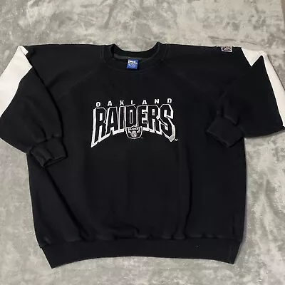 Vintage Oakland Raiders Mens Large Crewneck Sweatshirt Pro Player Tag Raglan Cut • $34.99