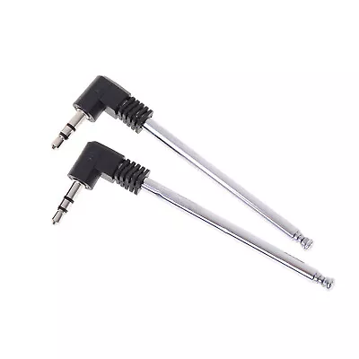 2PCS 3.5mm Connector FM Radio Telescopic Antenna Accessories For Mobile Phone • £7.78