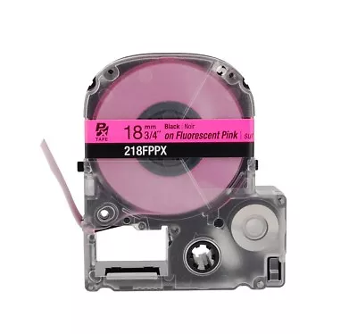 K-Sun 218FP Black On Fluorescent Pink Tape 3/4  KSun Epson 218FPPX • $27.44