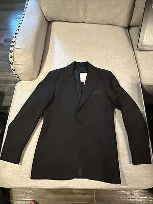 BellMaster Corp Suit Blazer Mens Black 1-Button Sport Coat Suit Jacket 40 S • $26.39