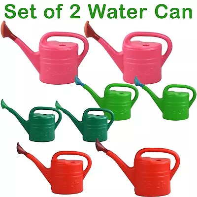 Watering Can Plastic Garden Plants Indoor Outdoor 9L Litre Set Of 2 Items • £17.99