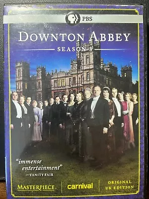 Downton Abbey: Season 3 (DVD 2013 3-Disc Set) ~Very Good • $6.99