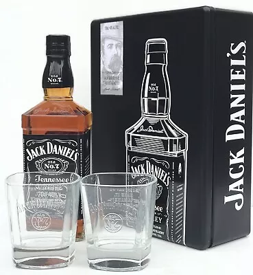 Jack Daniels Ltd Edit Collectors Tin Set 700Ml 40% Matching Glasses Old Stock!!! • $199