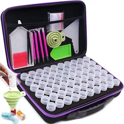 $47.99 • Buy 60 Grid 5D Diamond Painting Storage Box Tools Kit Beads Containers W/Accessories