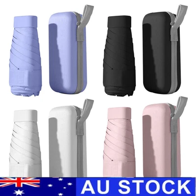 $5.99 • Buy Mini Pocket Umbrella- Anti-UV Sun/Rain Windproof 6 Folding Ultra Light Umbrella