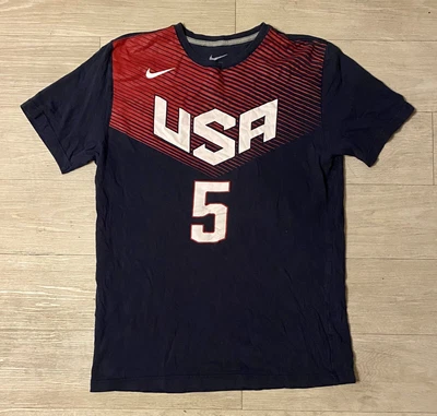 £15 • Buy Nike Kevin Durant T-Shirt Mens Size Large #5 Team USA Navy Blue Player FIBA 2014